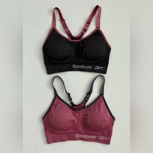 Reebok Set of 2 Sports Bras Gray and Pink Small